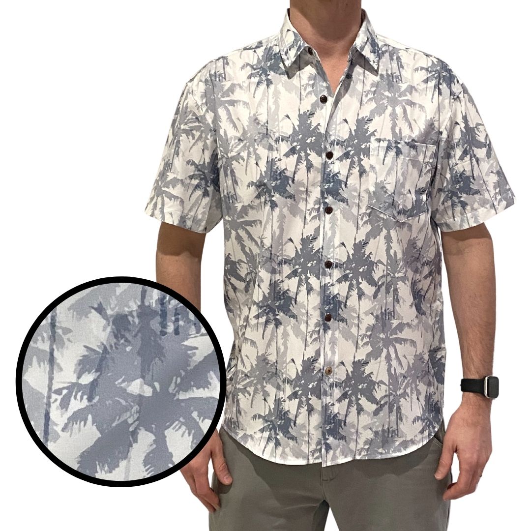 Super Stretch - Cali Palms Hawaiian Shirt by Tropical Bros