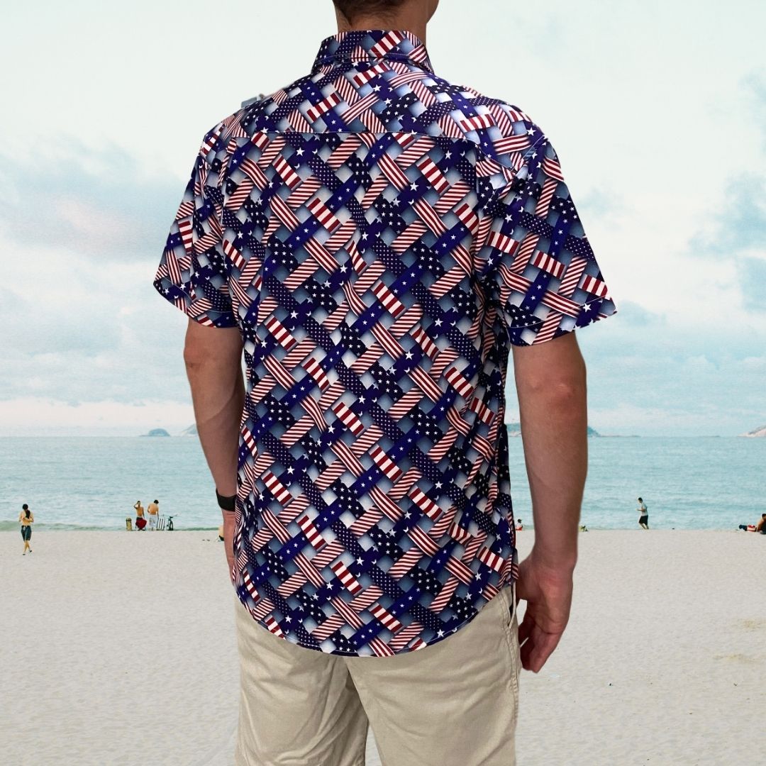 Super Stretch - Freedom Friday Hawaiian Shirt by Tropical Bros