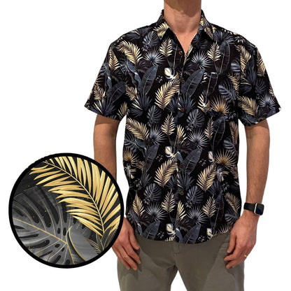 Super Stretch - Gold Palms Hawaiian Shirt by Tropical Bros