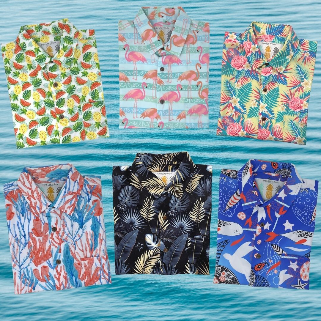 Super Stretch - "Waist" Management Hawaiian Shirt by Tropical Bros