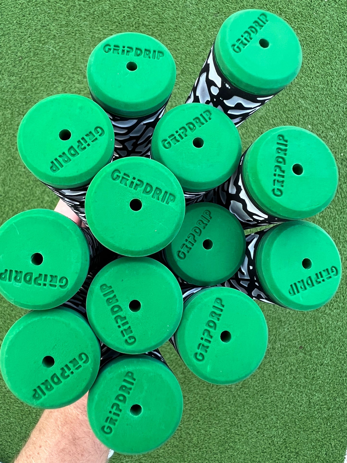 Par 3 Swing Grip - Black, White, Lucky Green by GripDrip