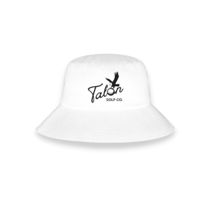 Talon Reversible Bucket Hat -White Logo Black Icon by Talon Golf LLC