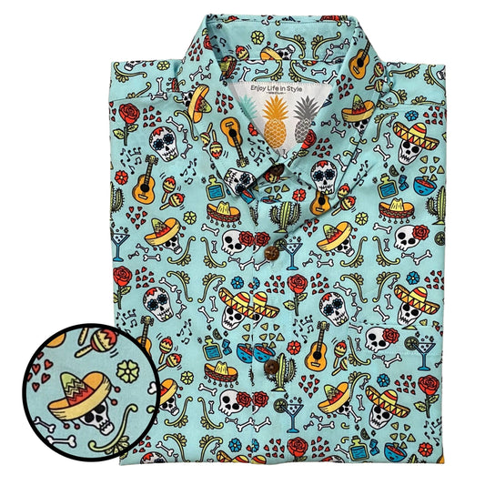 Super Stretch - Mexican Fiesta Hawaiian Shirt by Tropical Bros