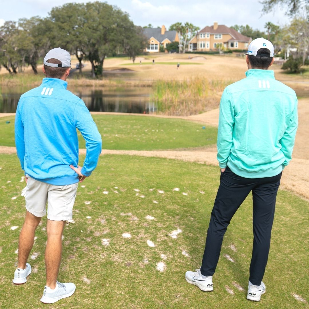 Caribbean Blue Quarter Zip by Tropical Bros