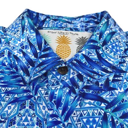 Super Stretch - Pacific Blues Hawaiian Shirt by Tropical Bros