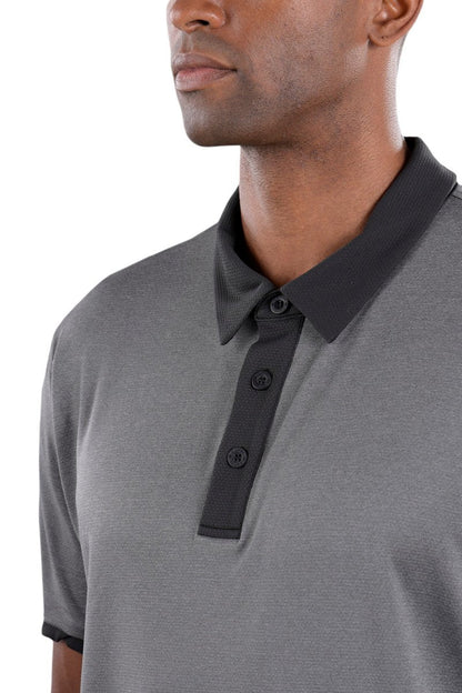 Sam Black Textured Polo by Covel