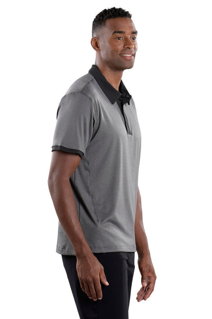 Sam Black Textured Polo by Covel