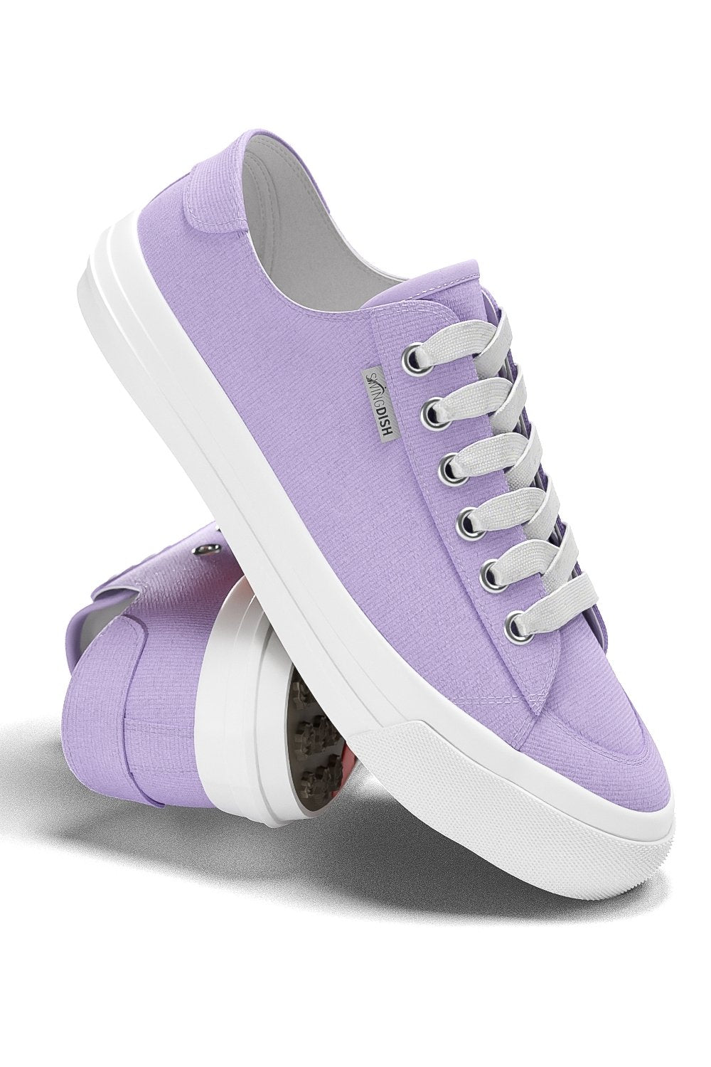 Spikeless Lilac Canvas Traveler Shoe by SwingDish