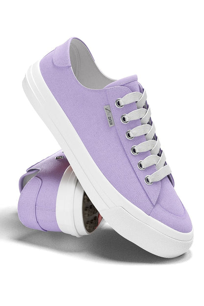 Spikeless Lilac Canvas Traveler Shoe by SwingDish