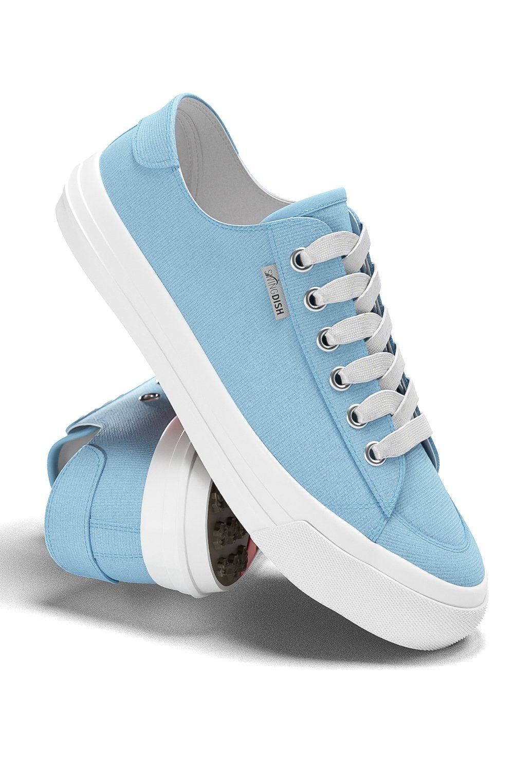 Spikeless Sky Blue Canvas Traveler Shoe by SwingDish