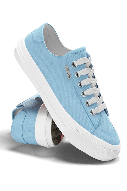Spikeless Sky Blue Canvas Traveler Shoe by SwingDish