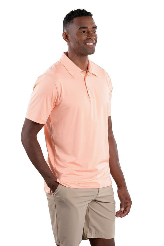 Toby Polo In Ares Coral - Comfort Fit by Covel